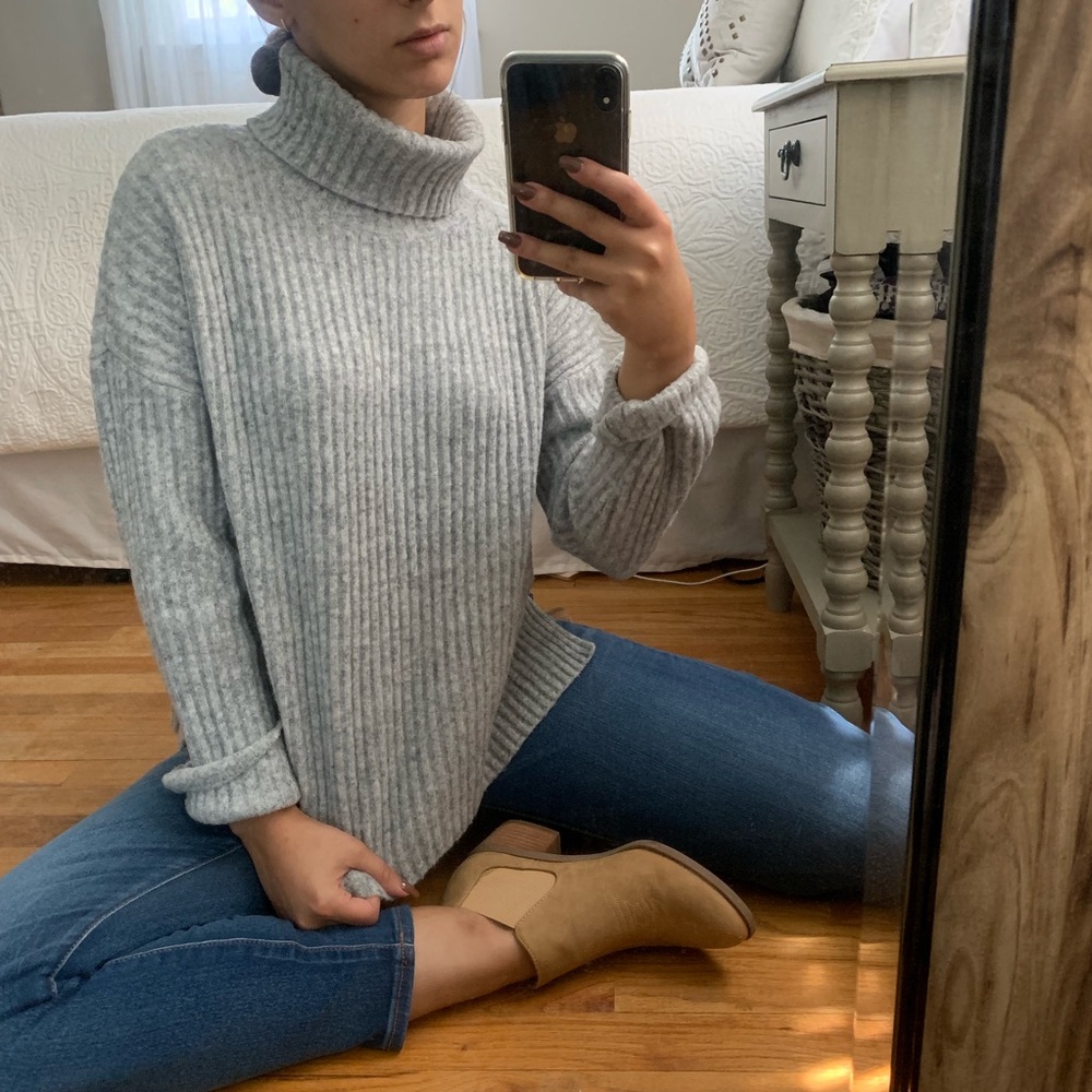 Your New Favorite Turtleneck Sweater Gray Size S